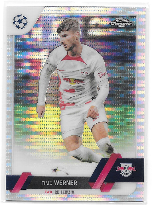 Timo Werner (RB Leipzig) Pulsar Refractor Topps Chrome UEFA Club Competitions 22-23