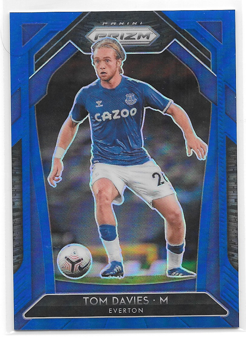 Tom Davies (Everton) Blue Prizm /199 Panini Prizm Premier League 20-21