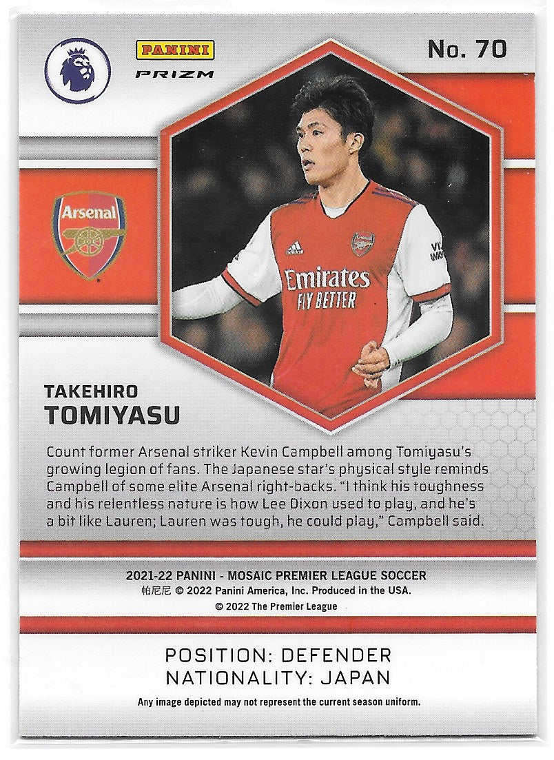 Takehiro Tomiyasu (Arsenal FC) Mosaic Panini Mosaic Premier League 21-22