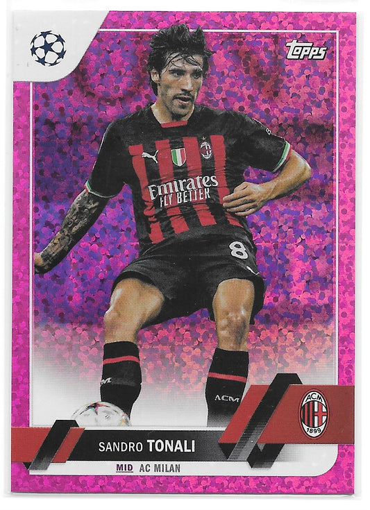 Sandro Tonali (AC Milan) Pink Sparkle Topps UCC Flagship 22-23