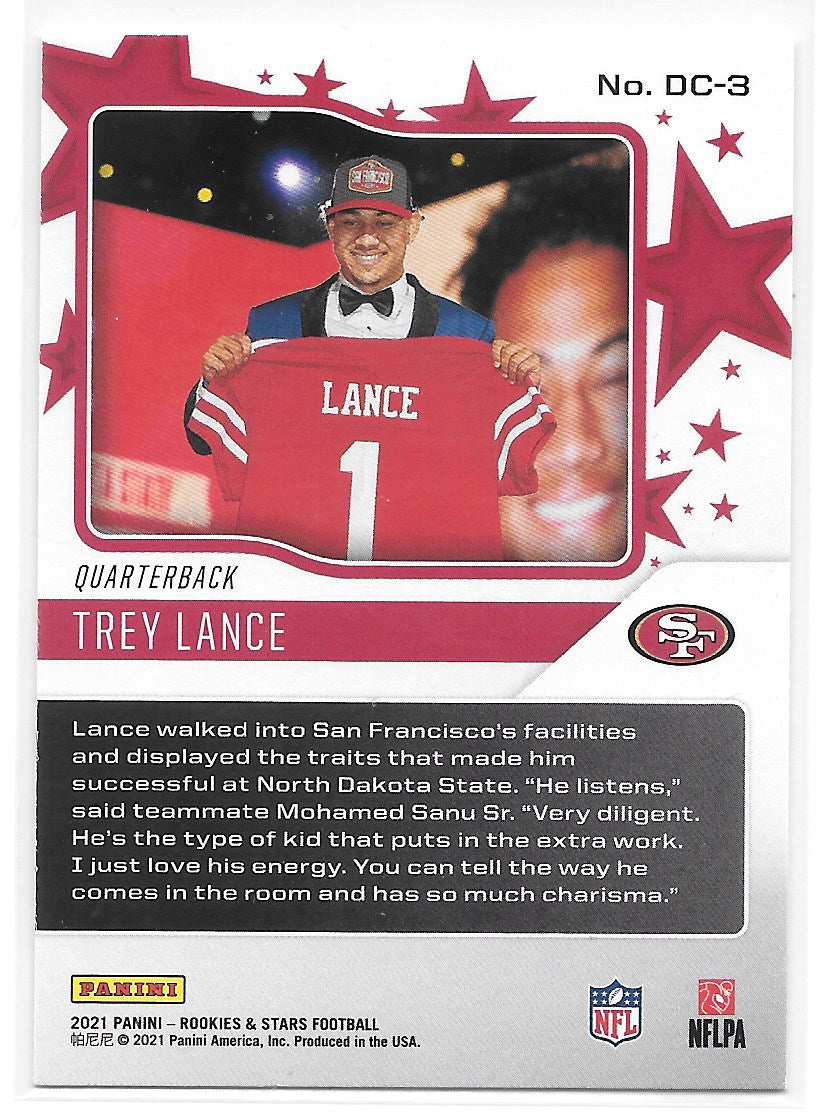 Trey Lance (San Francisco 49ers) Draft Class RC Panini Rookies & Stars Football 2021