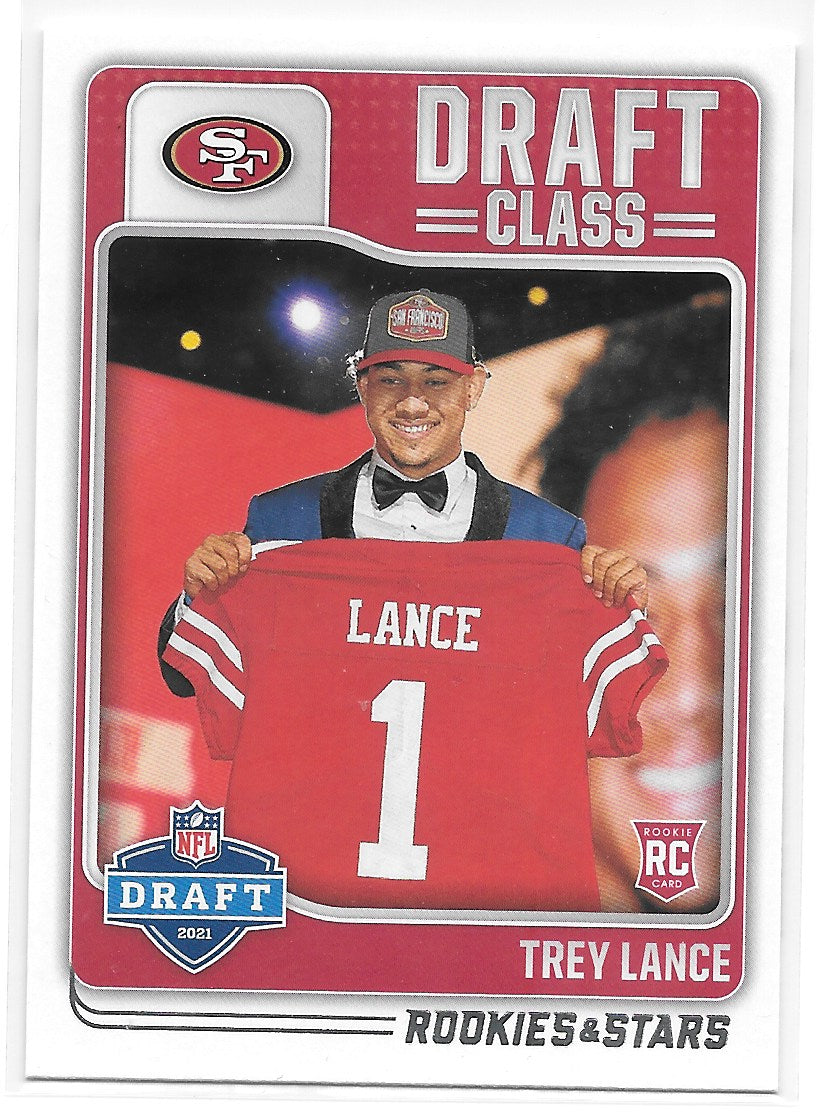 Trey Lance (San Francisco 49ers) Draft Class RC Panini Rookies & Stars Football 2021