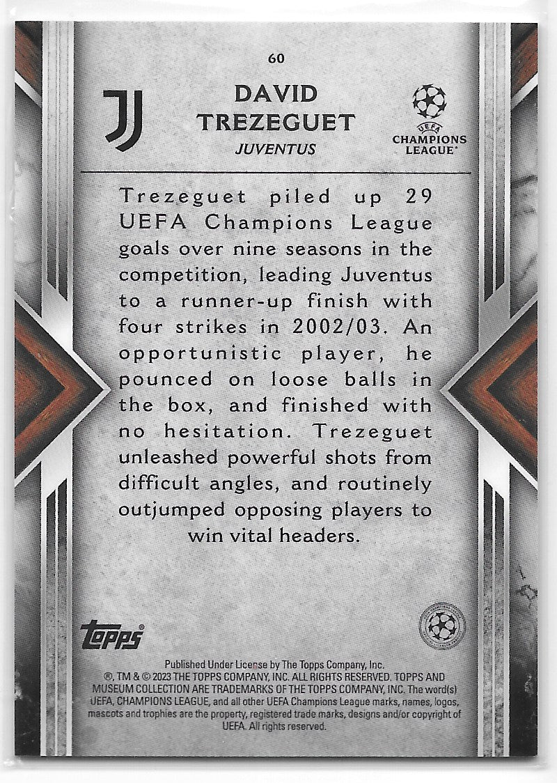 David Trezeguet (Juventus) Base Topps Museum Collection UEFA Champions League 22-23