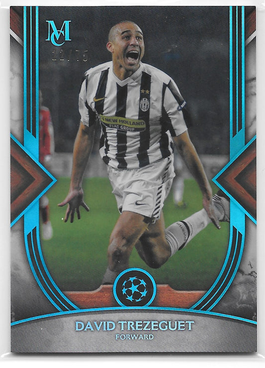 David Trezeguet (Juventus) Sapphire /75 Topps Museum Collection UEFA Champions League 22-23