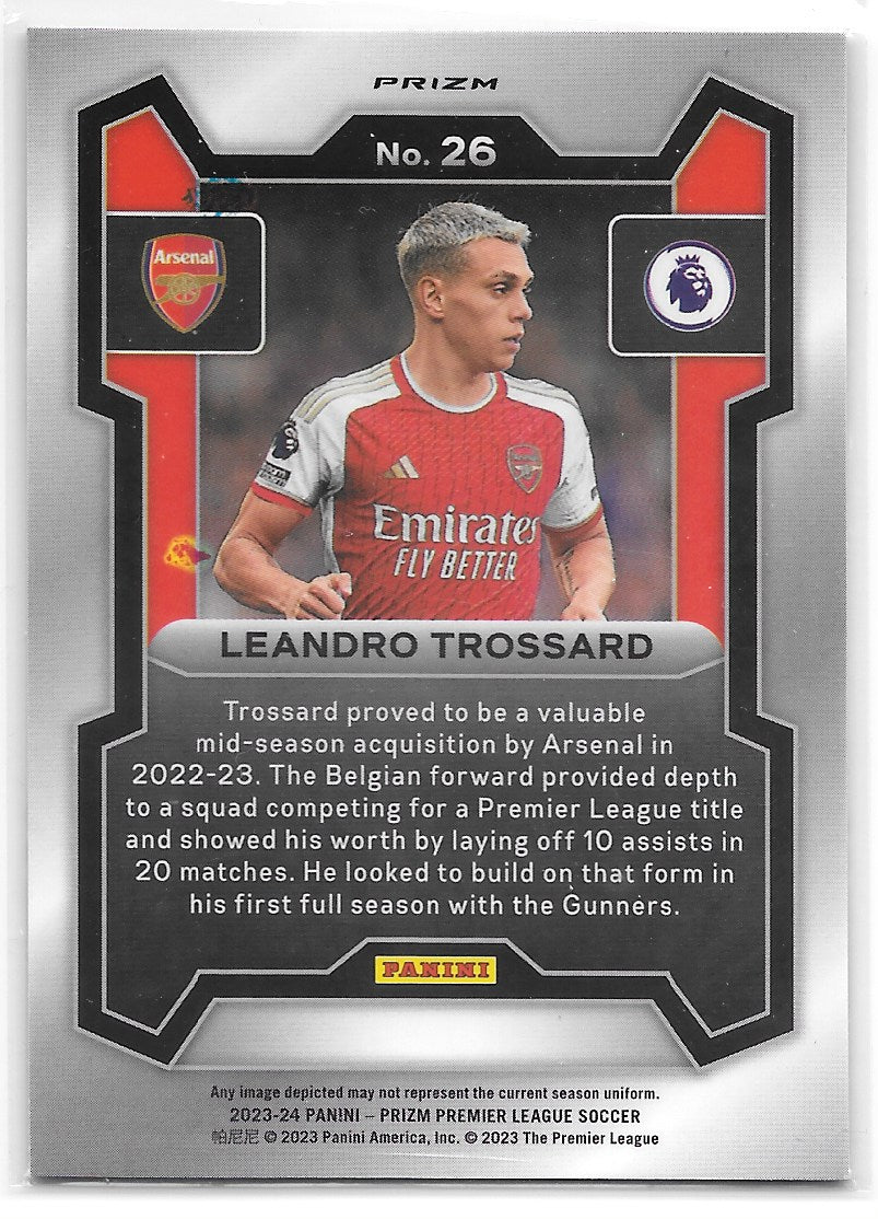 Leandro Trossard (Arsenal) Red White & Blue Choice Panini Prizm Premier League 23-24
