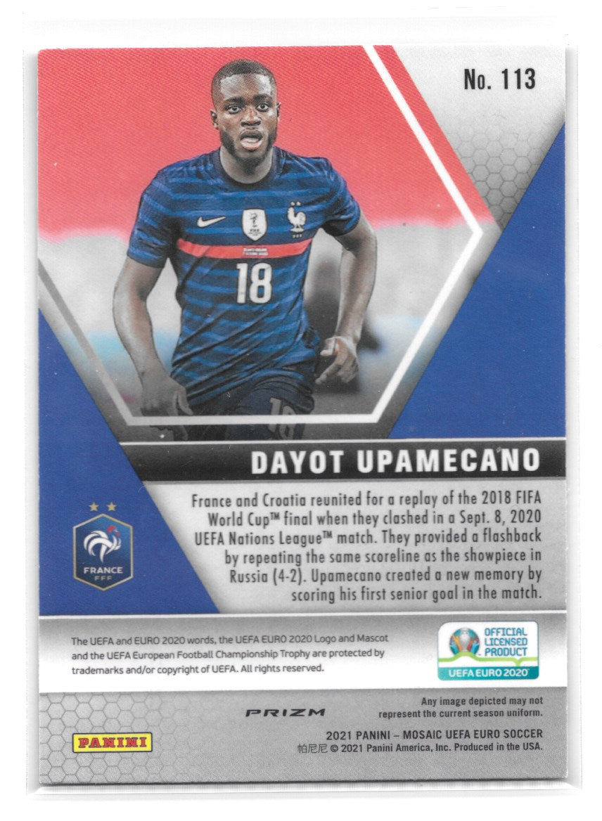 Dayot Upamecano (France) Camo Pink Panini Mosaic UEFA Euro 2020