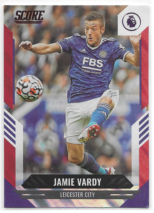 Jamie Vardy (Leicester City) Red Laser Panini Score Premier League 21-22