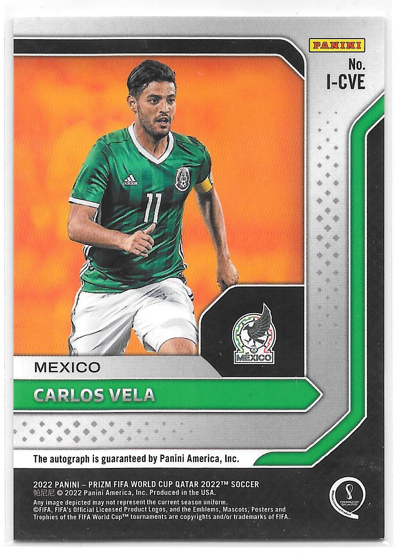 Carlos Vela (Mexico) International Ink Auto Panini Prizm FIFA World Cup Qatar 2022