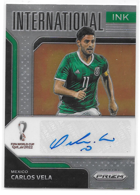 Carlos Vela (Mexico) International Ink Auto Panini Prizm FIFA World Cup Qatar 2022