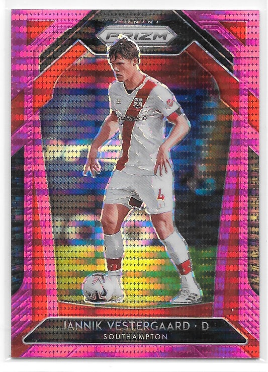 Jannik Vestergaard (Southampton) Pink Pulsar Panini Prizm Premier League 20-21