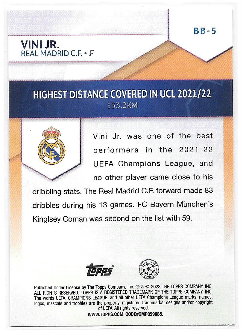 Vini Jr (Real Madrid CF) Best of the Best Topps UCC Flagship 22-23