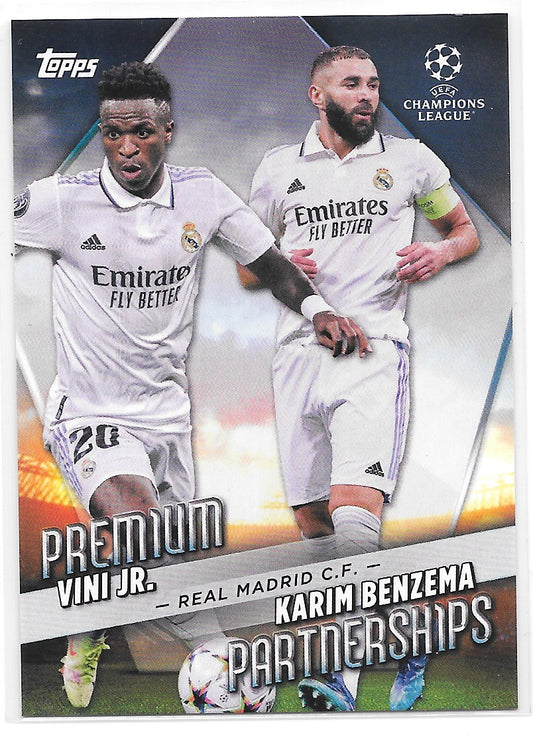 Vini Jr & Benzema (Real Madrid CF) Premium Partnerships Topps UCC Flagship 22-23