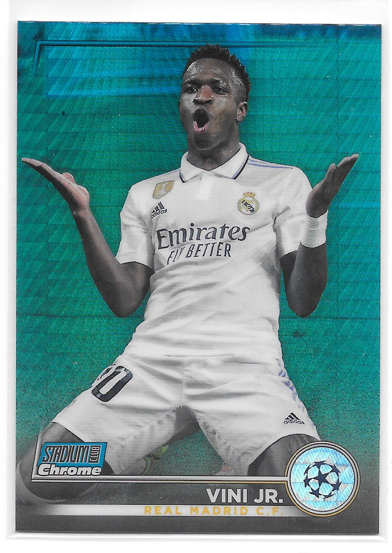 Vinicius Jr (Real Madrid) Blue Prism Refractor Topps Stadium Club Chrome 22-23