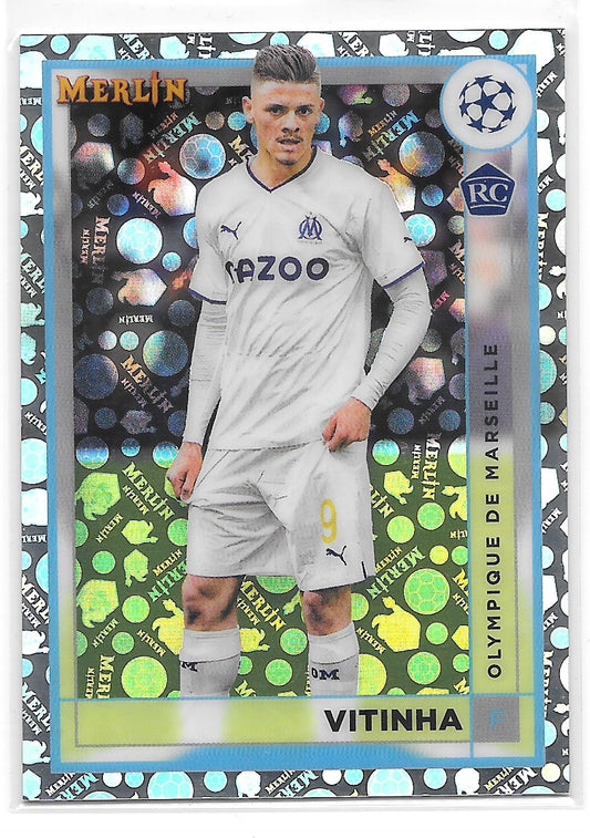 Vitinha (Olympique de Marseille) Vintage Merlin Refractor RC Topps Merlin Chrome UCC 22-23