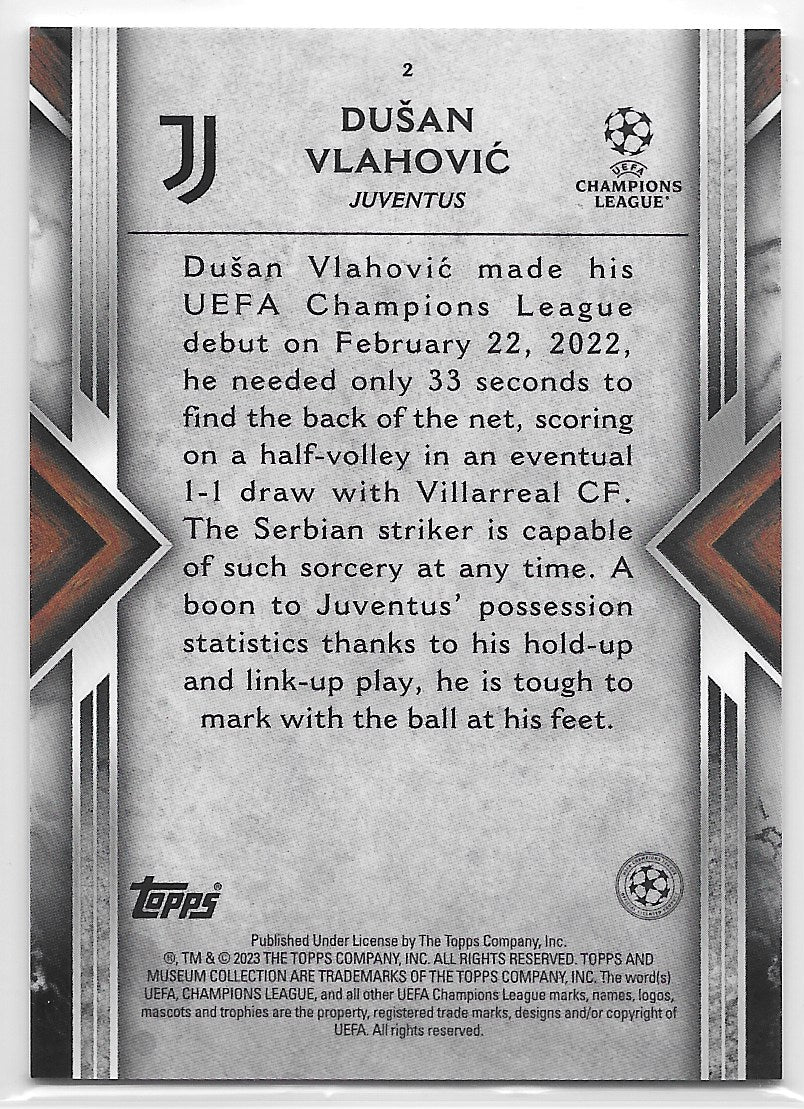 Dusan Vlahovic (Juventus) Base Topps Museum Collection UEFA Champions League 22-23