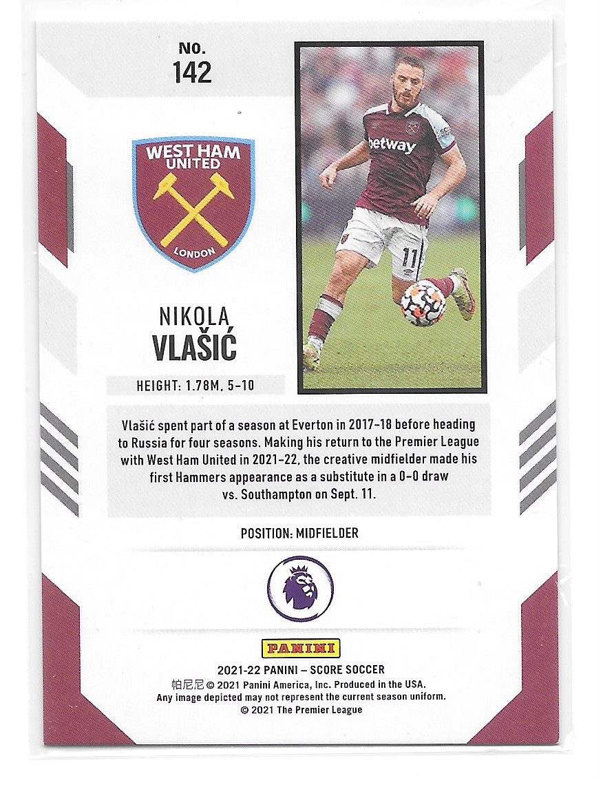 Nikola Vlasic (West Ham United) Orange Laser /99 Panini Score Premier League 21-22