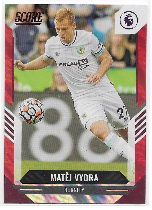 Matej Vydra (Burnley FC) Red Laser Panini Score Premier League 21-22