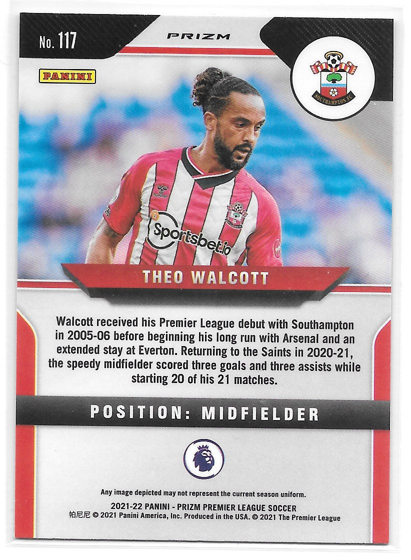 Theo Walcott (Southampton) Green Mojo Panini Prizm Premier League 21-22