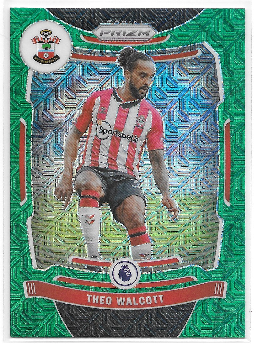 Theo Walcott (Southampton) Green Mojo Panini Prizm Premier League 21-22