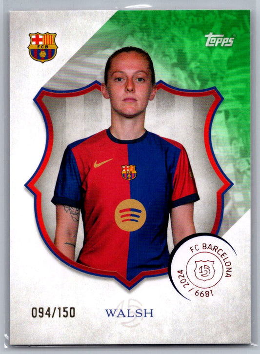Keira Walsh (FC Barcelona) Green /150 Topps Barcelona 125th Anniversary 24-25