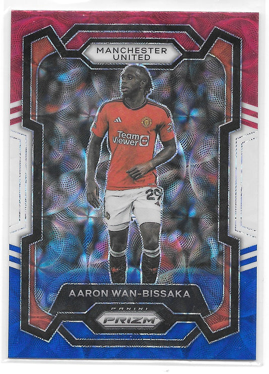 Aaron Wan-Bissaka (Manchester United) Red White & Blue Choice Panini Prizm Premier League 23-24
