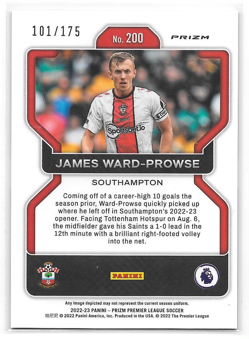 James Ward-Prowse (Southampton FC) Blue Prizm /175 Panini Prizm Premier League 22-23