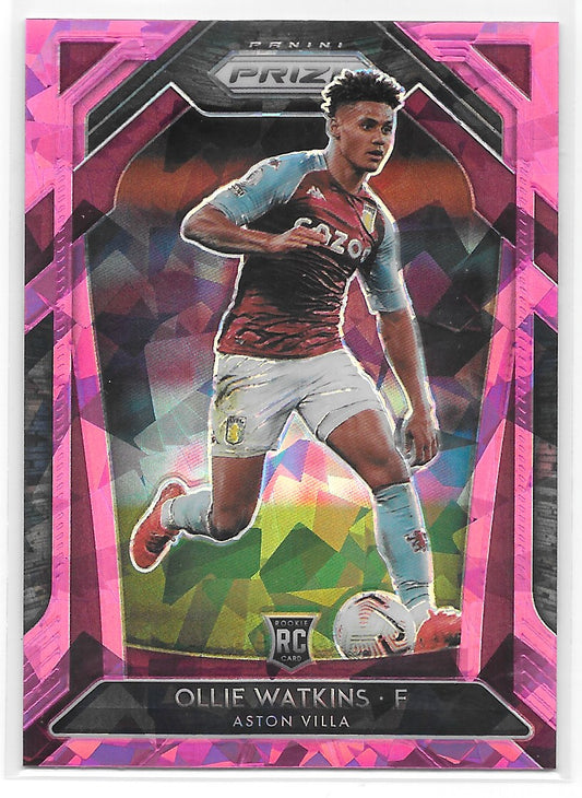 Ollie Watkins (Aston Villa FC) Pink Ice RC Panini Prizm Premier League 20-21