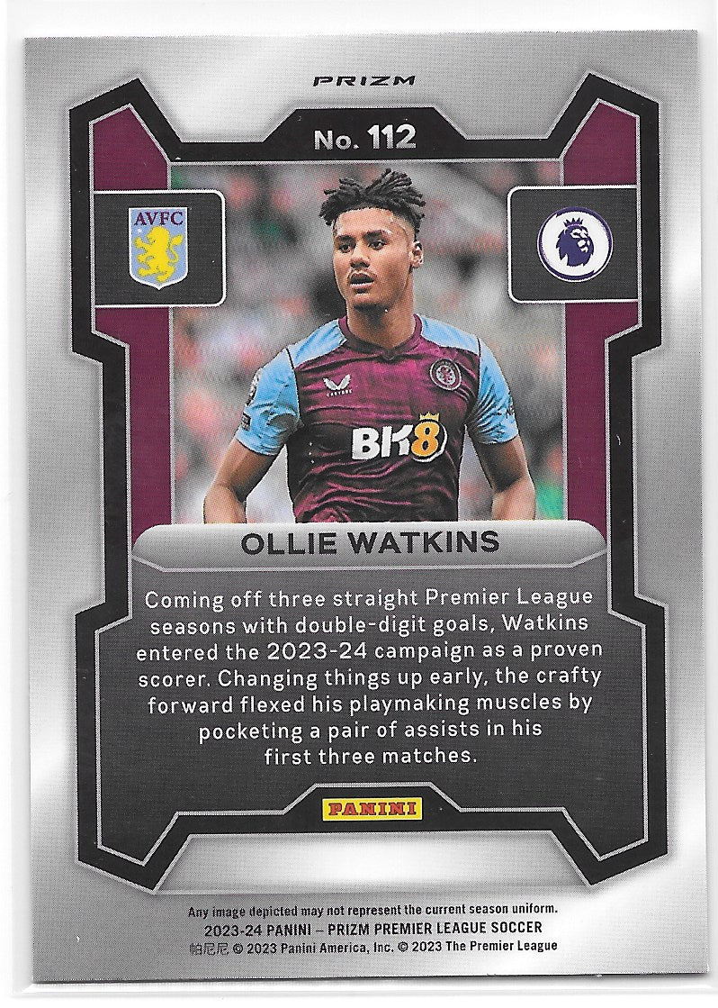 Ollie Watkins (Aston Villa) Pink Mosaic Panini Prizm Premier League 23-24