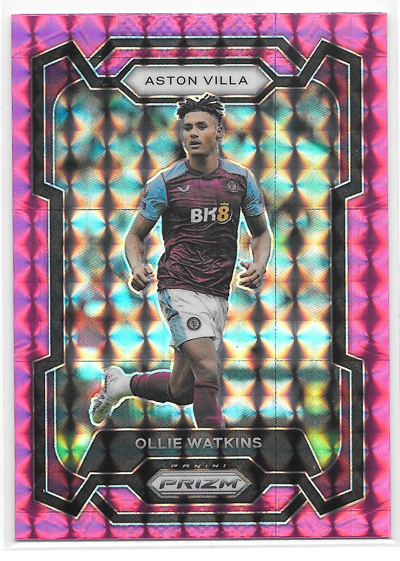 Ollie Watkins (Aston Villa) Pink Mosaic Panini Prizm Premier League 23-24