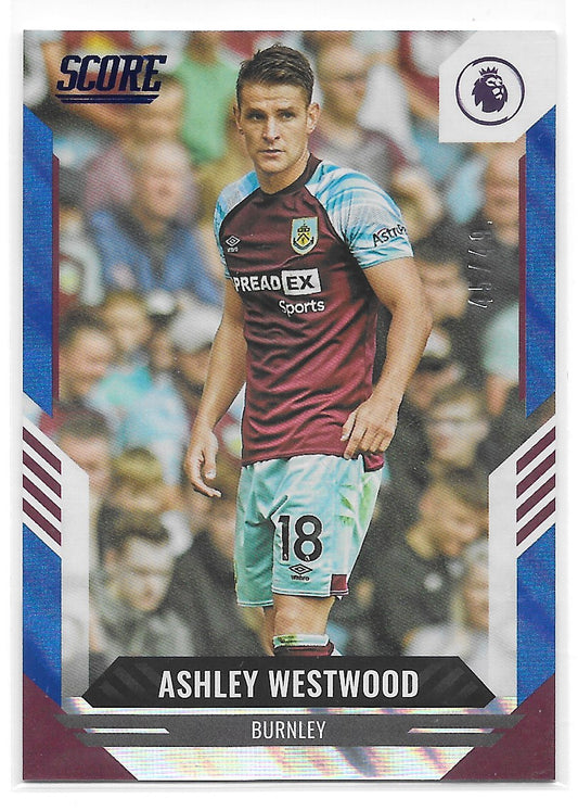 Ashley Westwood (Burnley) Blue Laser /49 Panini Score Premier League 21-22