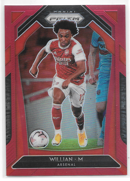 Willian (Arsenal) Red /149 Panini Prizm Premier League 20-21
