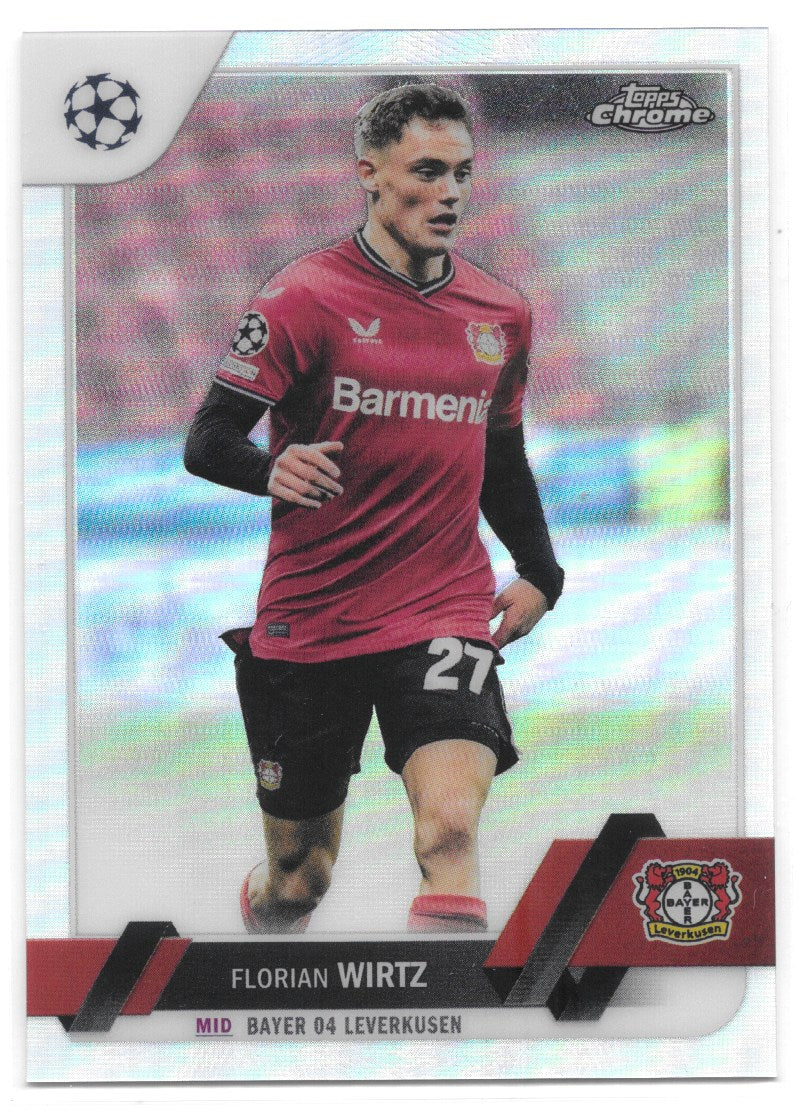 Florian Wirtz (Bayer Leverkusen) Refractor Topps Chrome UEFA Club Competitions 22-23