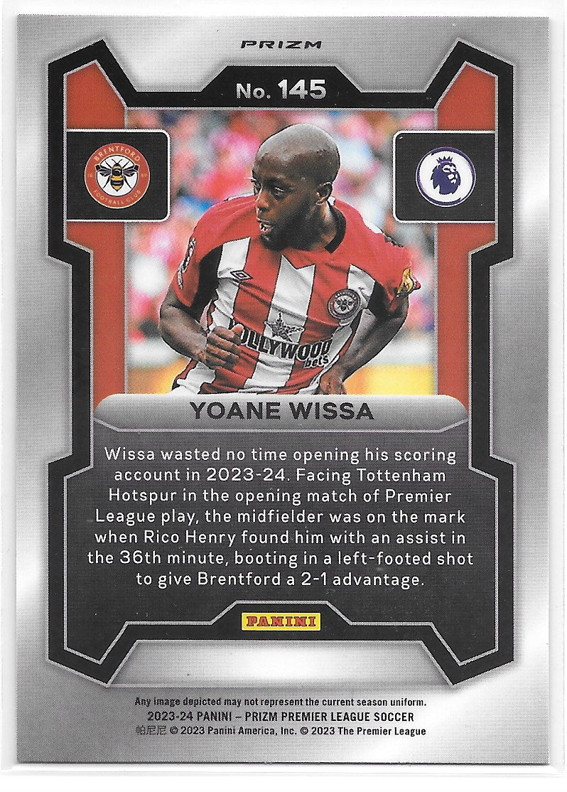 Yoane Wissa (Brentford) Pink Mosaic Panini Prizm Premier League 23-24