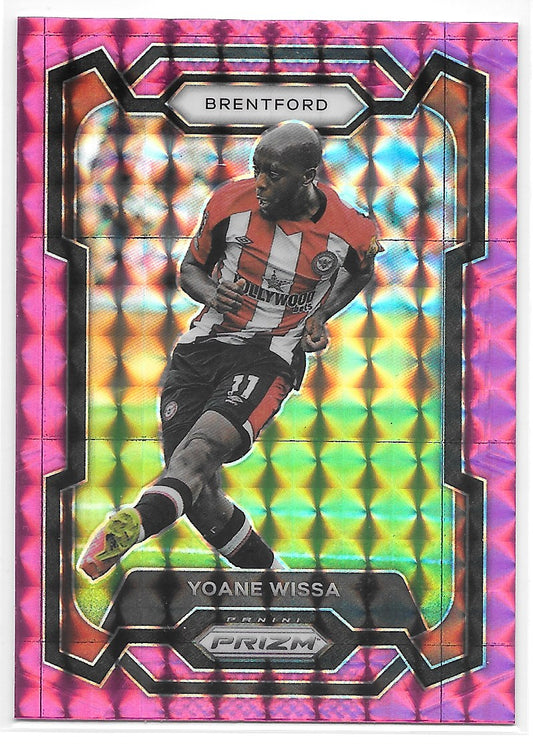 Yoane Wissa (Brentford) Pink Mosaic Panini Prizm Premier League 23-24