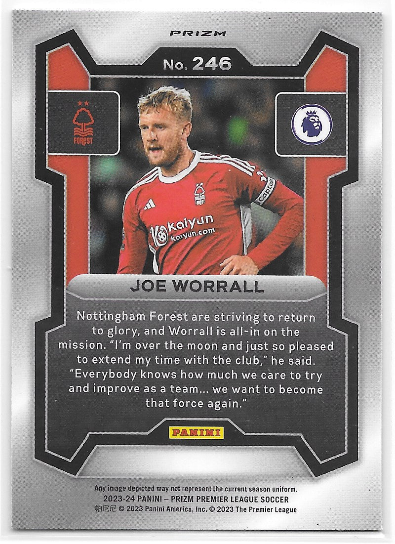 Joe Worrall (Nottingham Forest FC) Pink Mosaic Panini Prizm Premier League 23-24