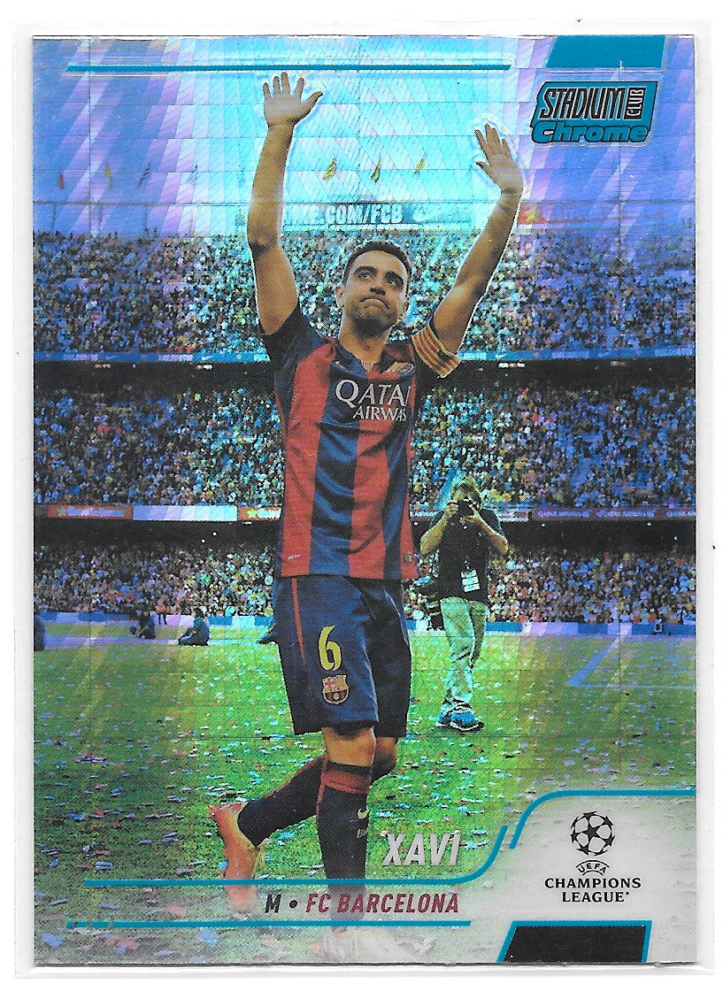 Xavi (FC Barcelona) Blue Prism Refractor Topps Stadium Club Chrome 21-22