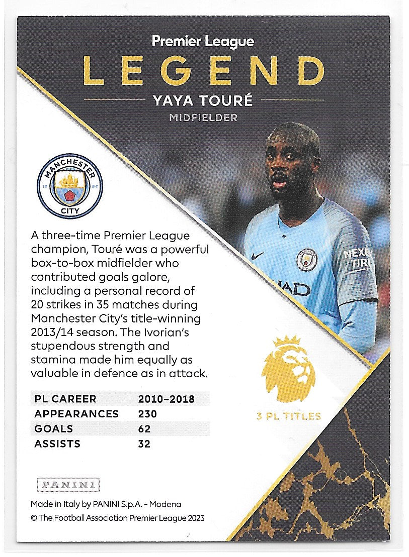 Yaya Toure (Manchester City) Legend Panini Premier League Adrenalyn XL 2024