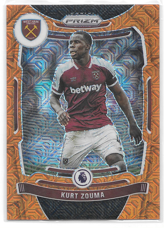 Kurt Zouma (West Ham United) Orange Mojo Panini Prizm Premier League 21-22