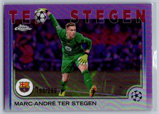 Marc-Andre ter Stegen (FC Barcelona) Violet Refractor /299 Topps Chrome UCC 24-25