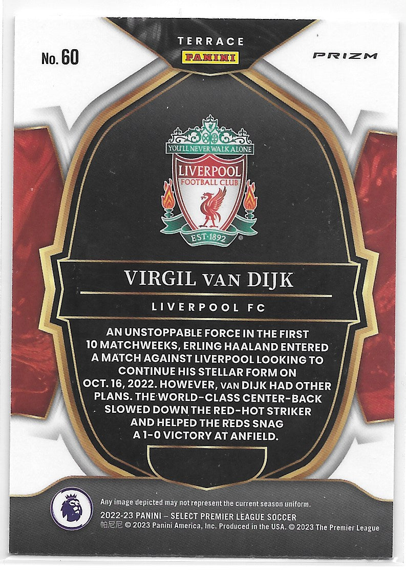 Virgil van Dijk (Liverpool) Pink Ice Panini Select Premier League 22-23