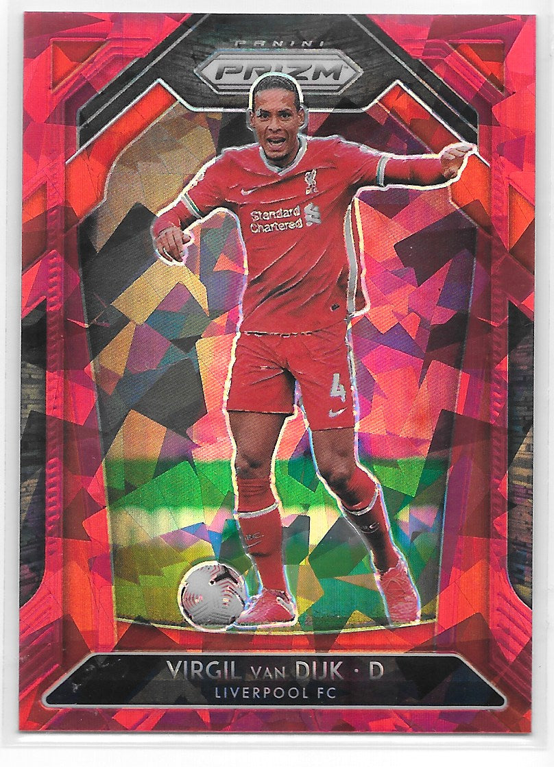 Virgil van Dijk (Liverpool FC) Red Ice Panini Prizm Premier League 20-21