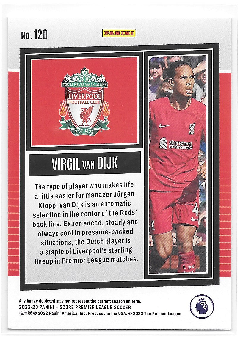 Virgil van Dijk (Liverpool) Silver Laser Panini Score Premier League 22-23